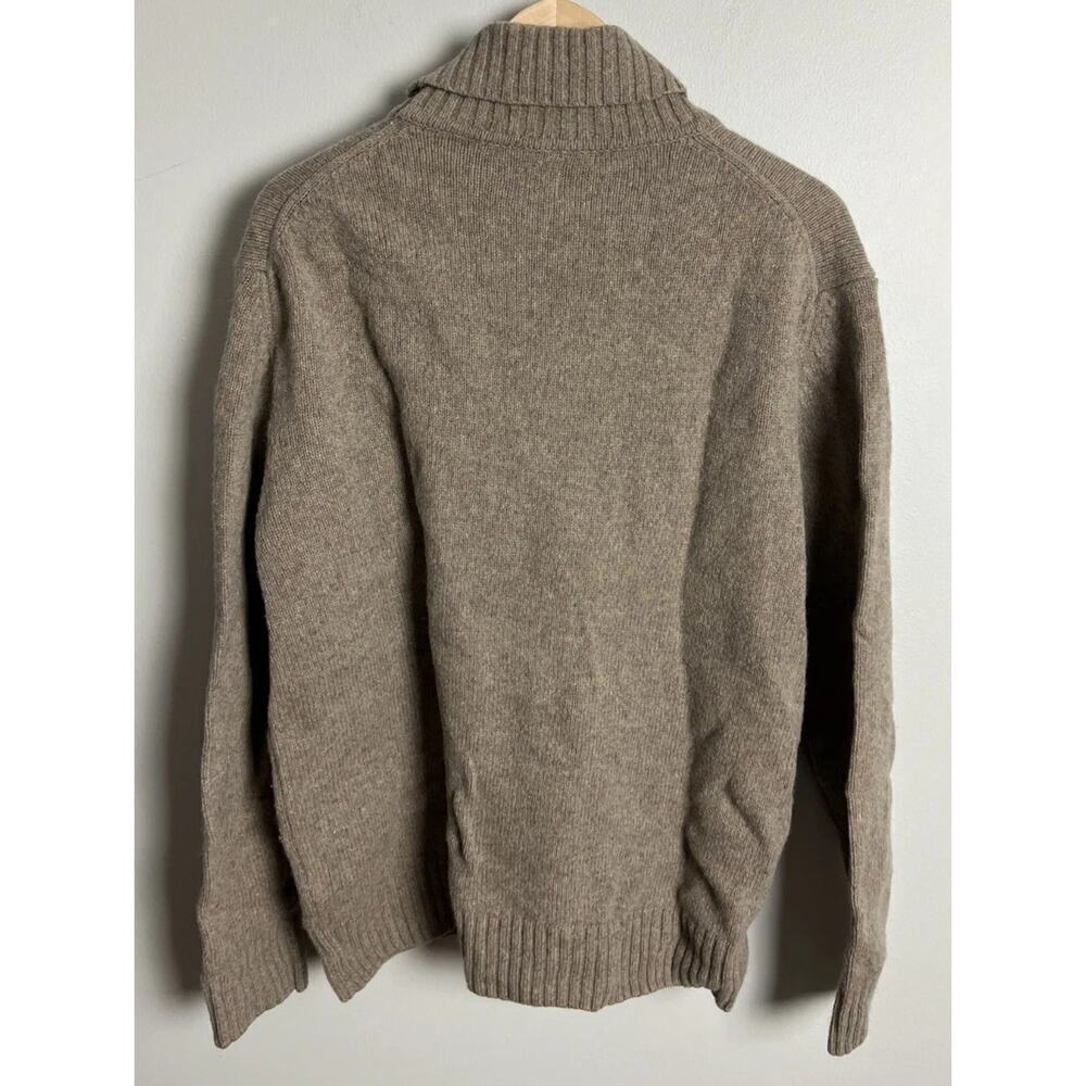 Zara Wool Blend Turtleneck Sweater Taupe Brown Knit Pullover Size XL Women’s - Picture 3 of 5
